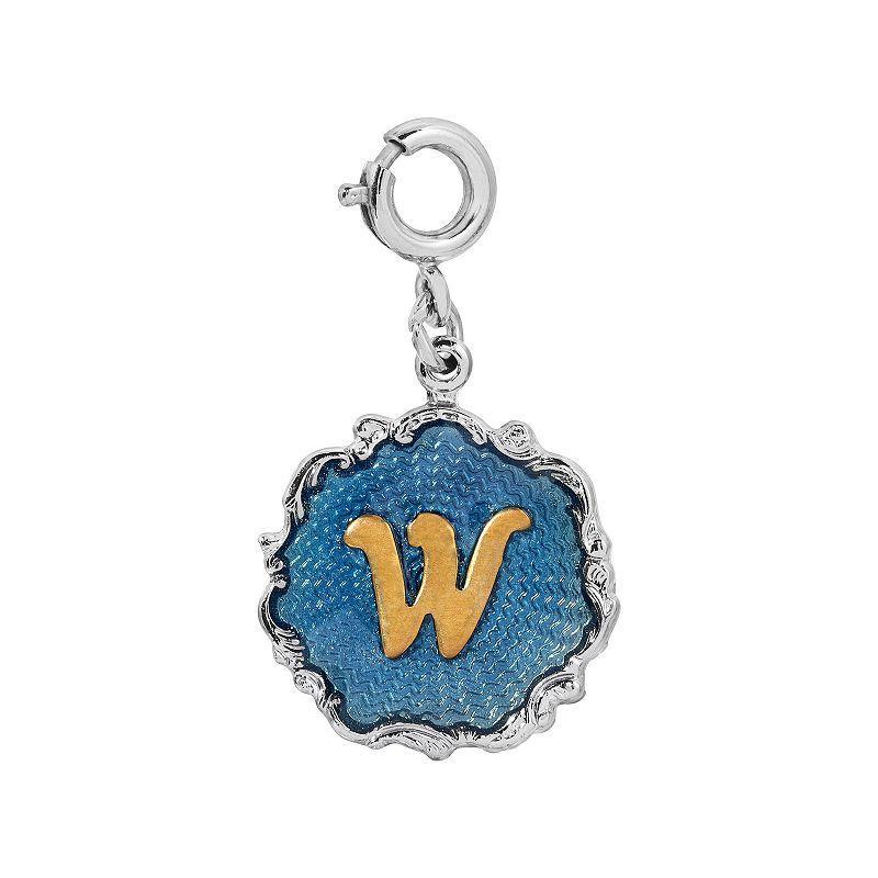 1928 Blue Enamel Initial Charm, Women's, Blue O Product Image