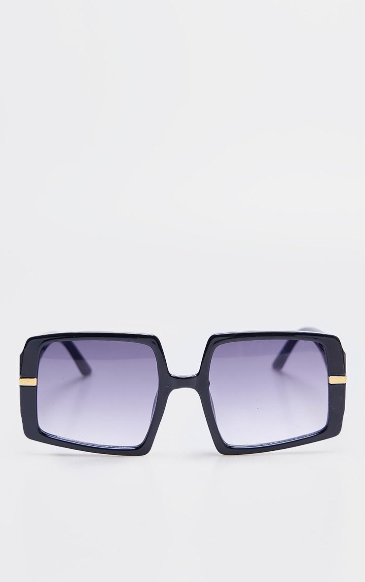 Black Oversized Square Lens Sunglasses Product Image