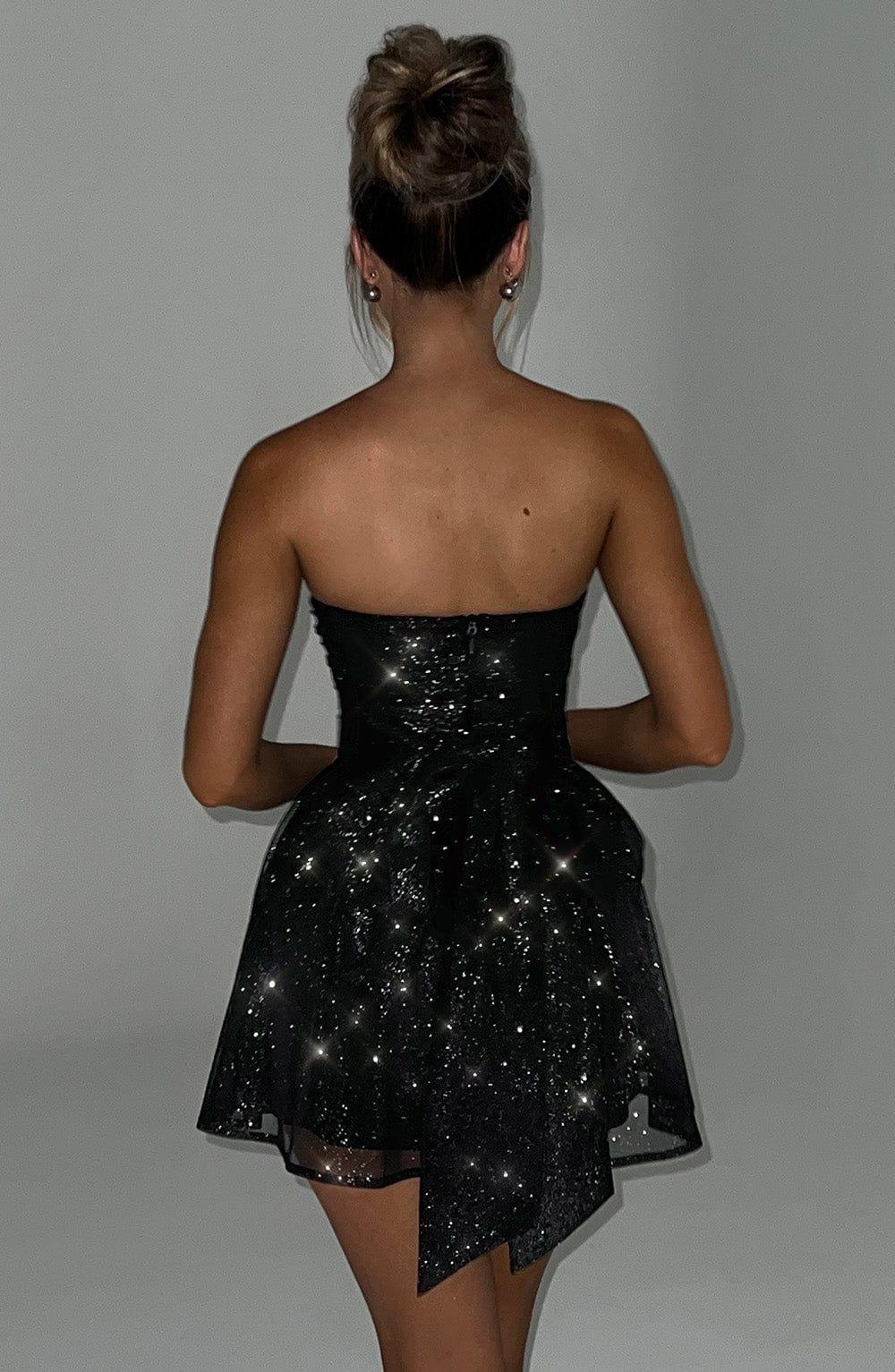 Katrina Mini Dress - Black Sparkle Product Image
