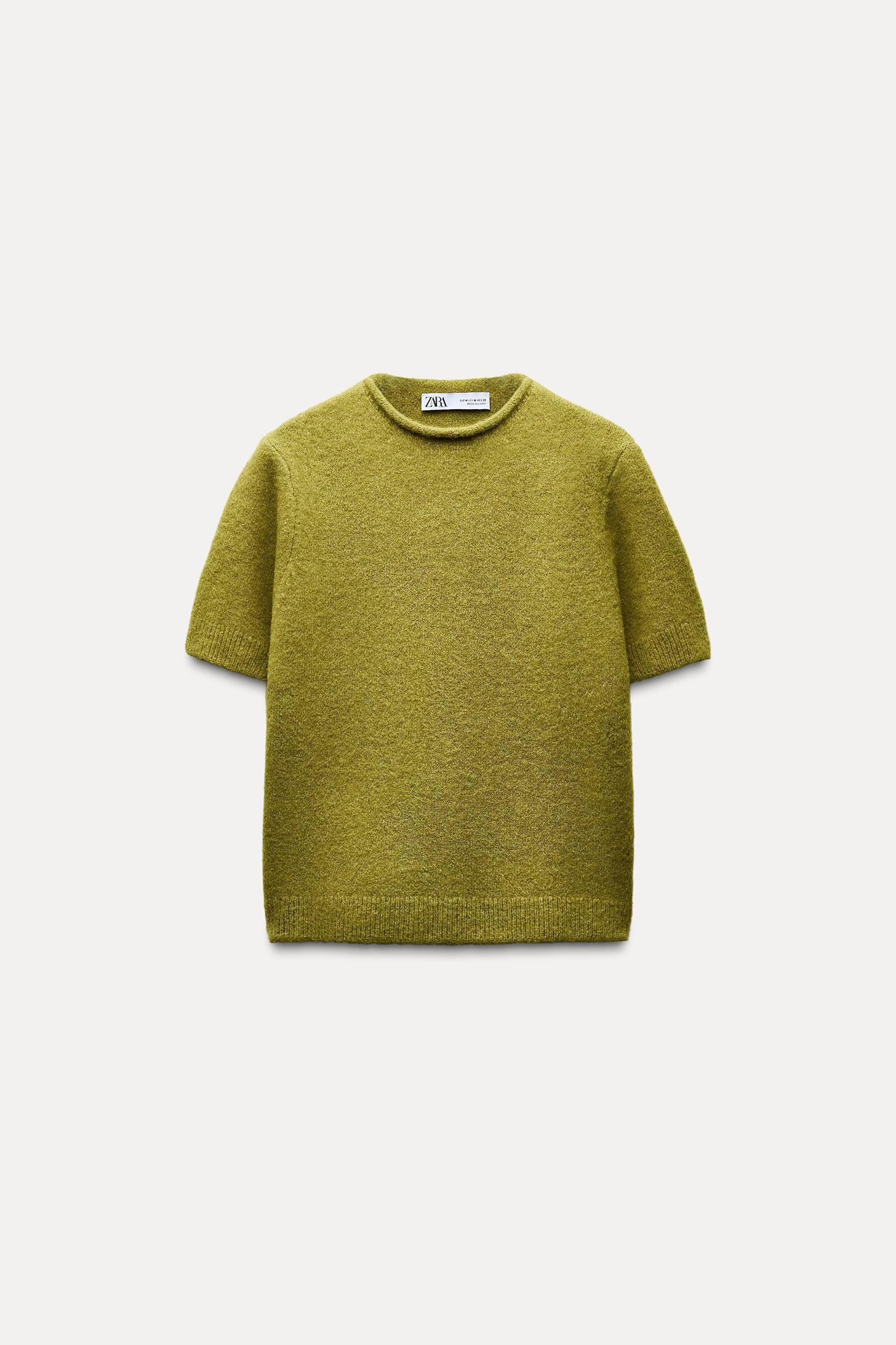 SOFT SHORT SLEEVE KNIT SWEATER Product Image