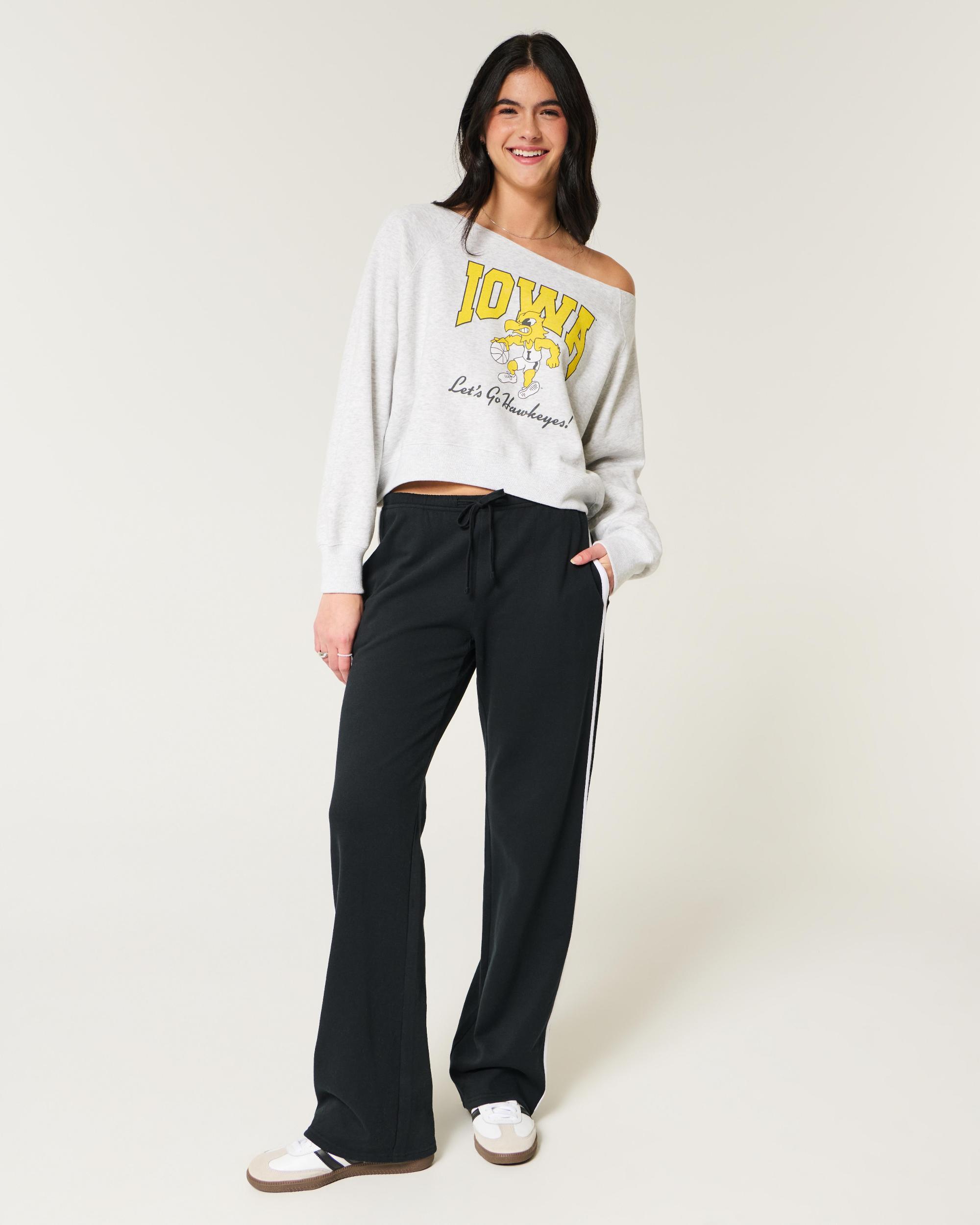 Easy Off-the-Shoulder NYC Graphic Sweatshirt Product Image