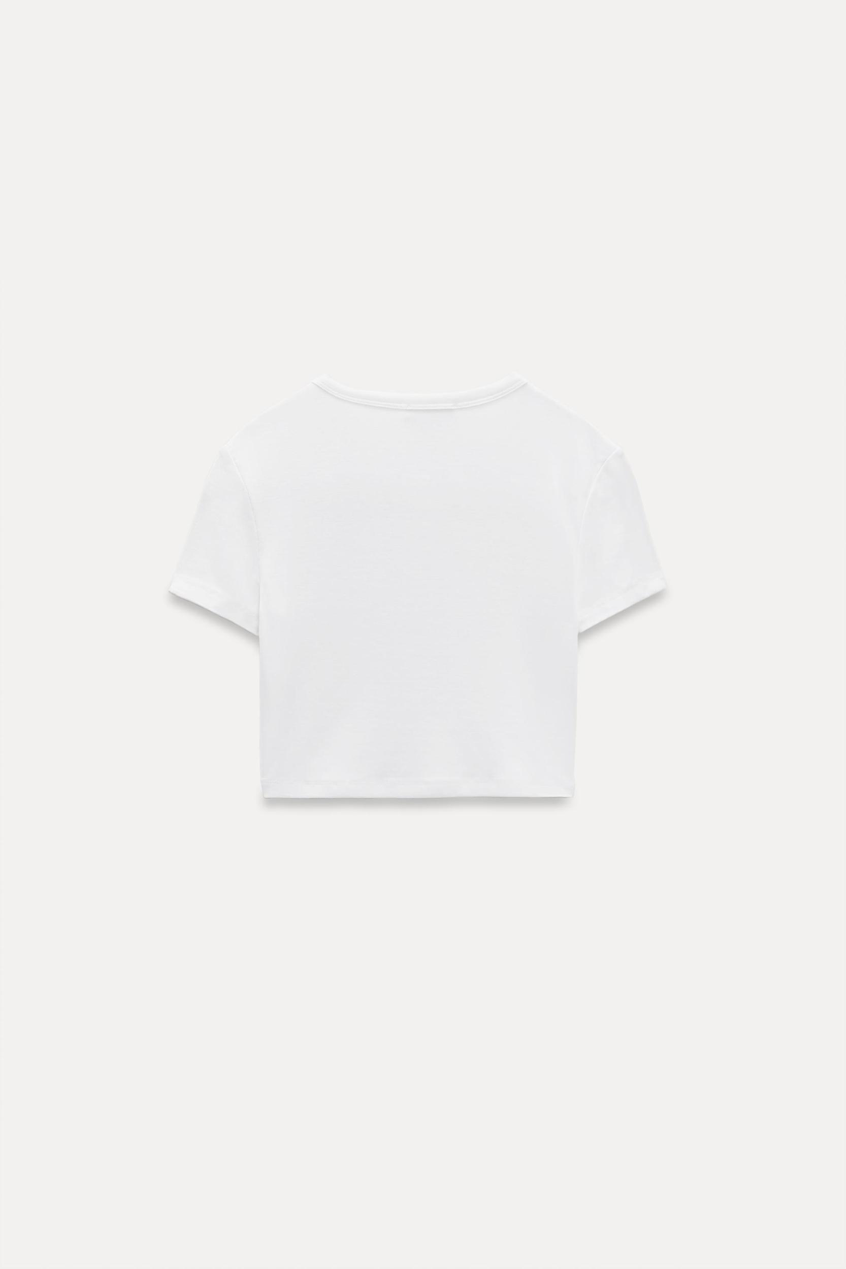 SHORT SLEEVE CROP TOP Product Image