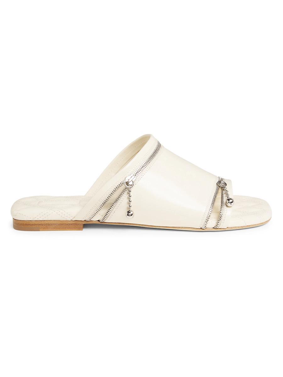 Womens Peep Leather Sandals Product Image