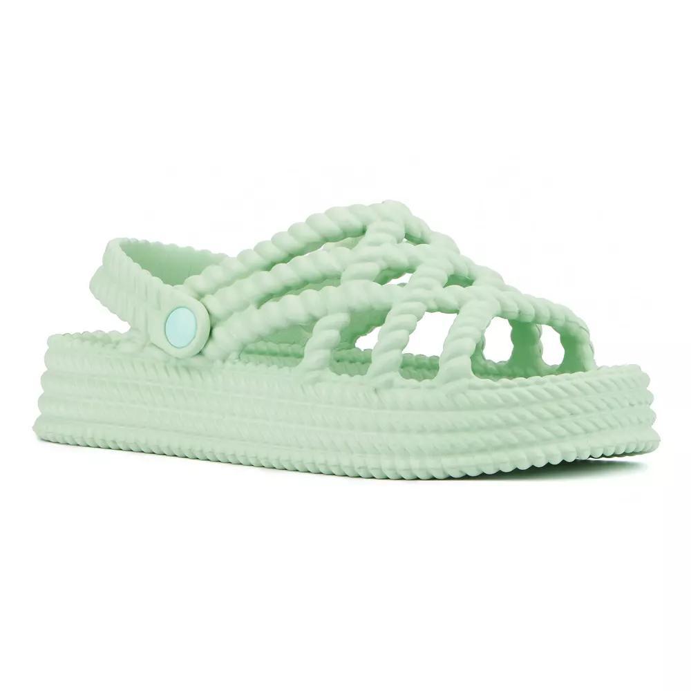 Olivia Miller Women's Jazzy Platform Sandals, Size: 8, Green Product Image