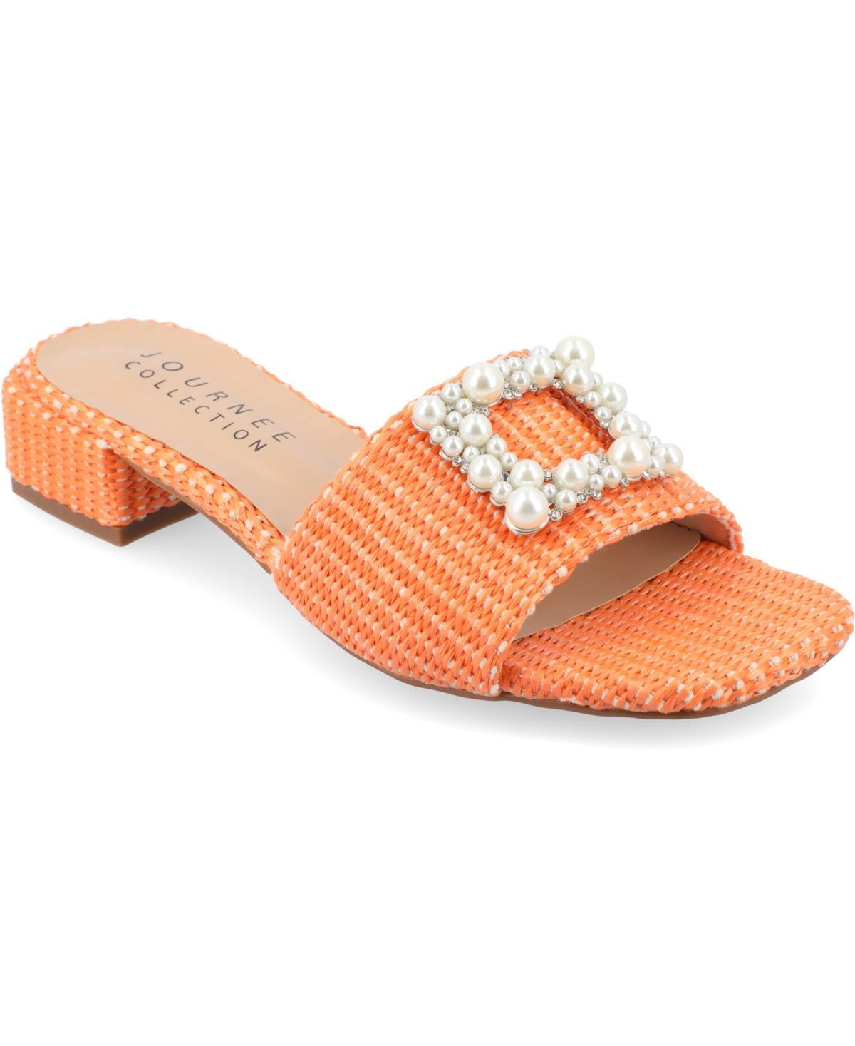 Journee Justina Women's Tru Comfort Foam™ Buckle Sandals, Size: 8.5, Black Product Image