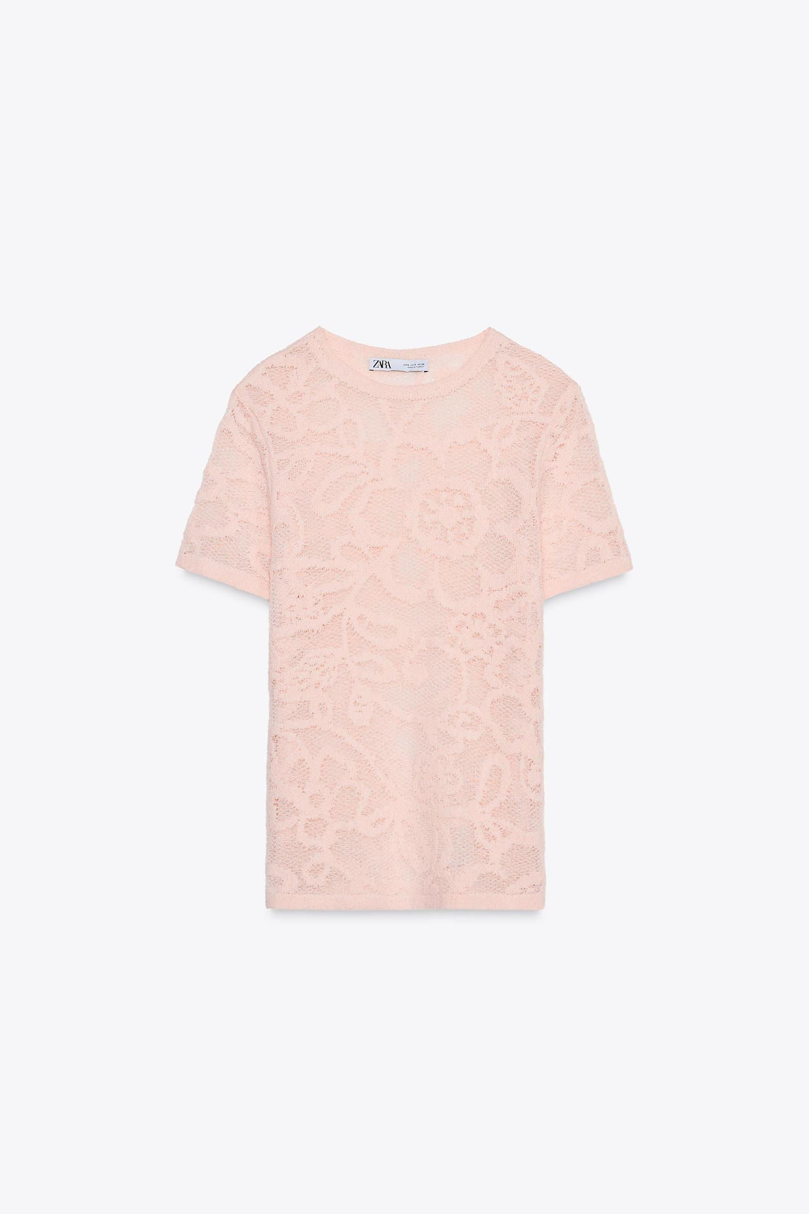 FLORAL TEXTURED KNIT TOP Product Image