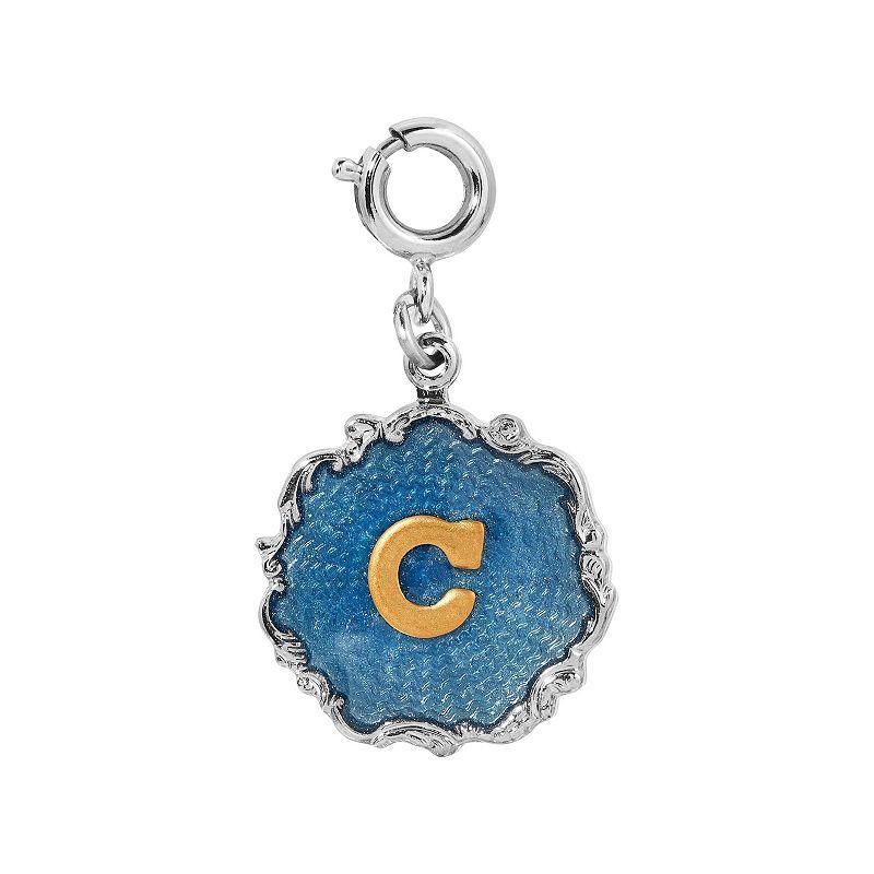1928 Blue Enamel Initial Charm, Women's, Blue O Product Image