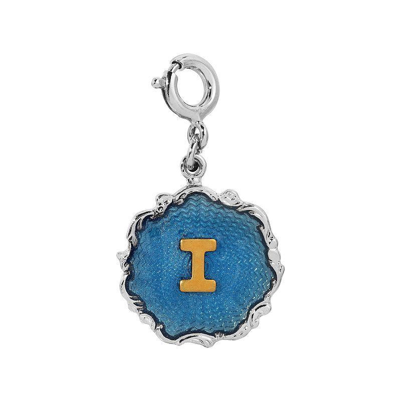 1928 Blue Enamel Initial Charm, Women's, Blue O Product Image
