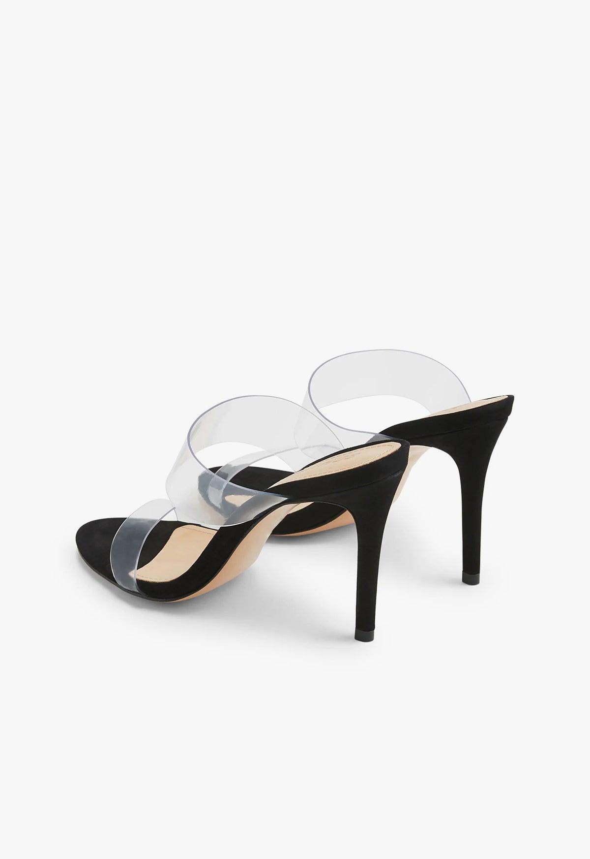 Schutz Womens Ariella Clear Strap High-Heel Slide Sandals Product Image