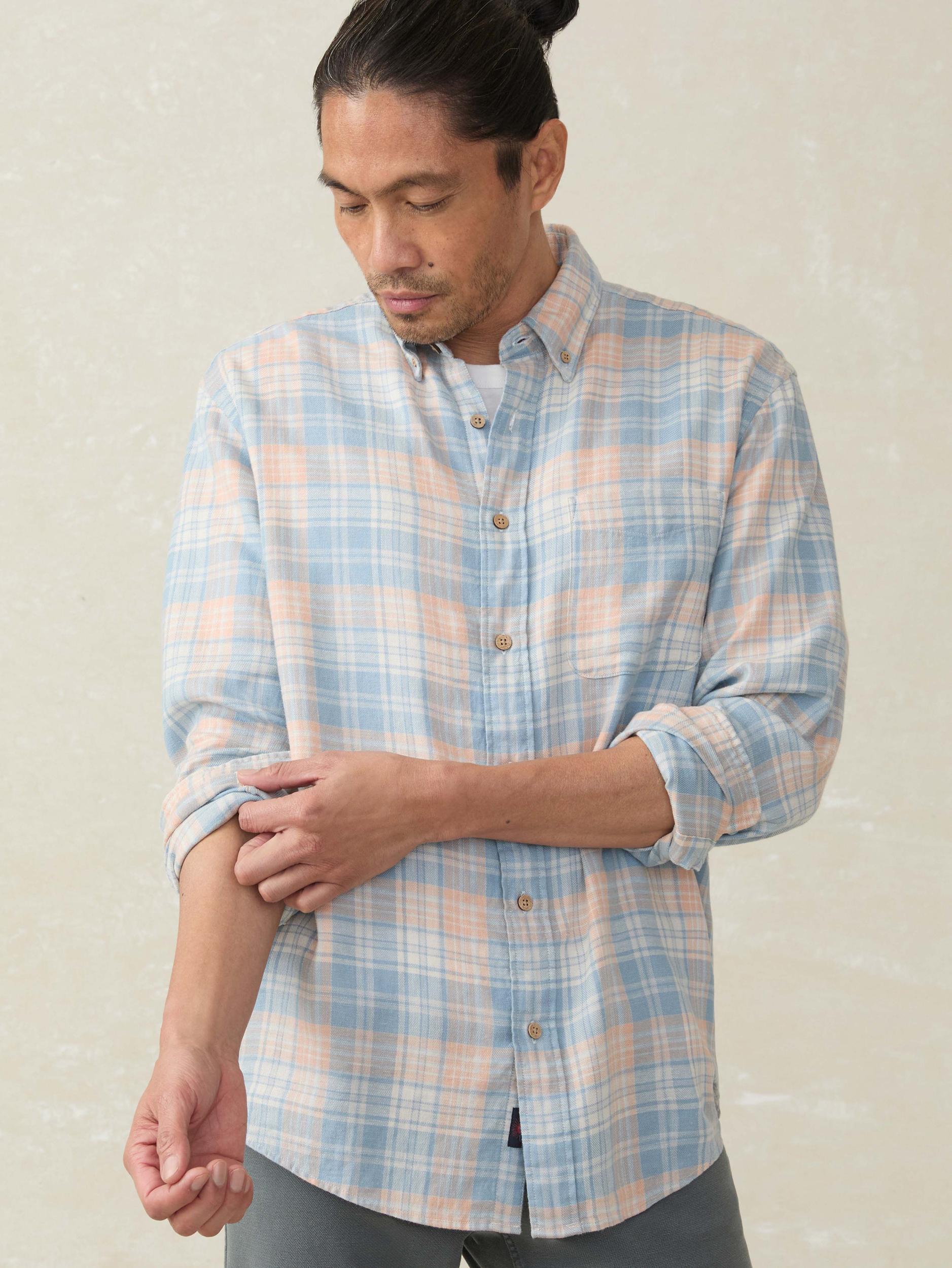 Long-Sleeve Breeze Shirt - Coral River Plaid Male Product Image