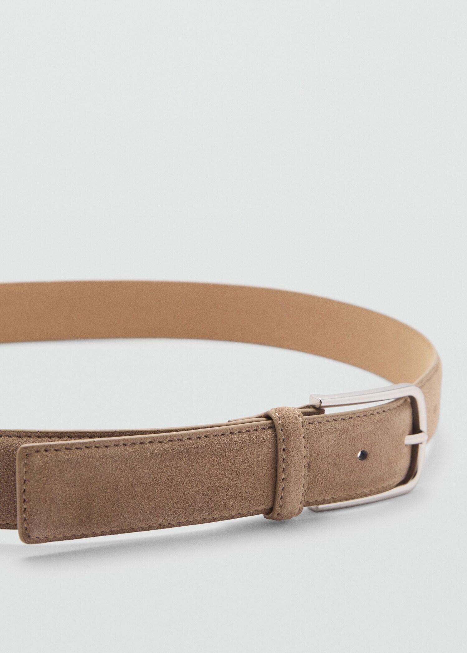 Suede leather belt - Men | MANGO USA Product Image