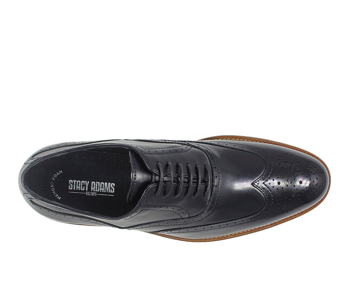 Men's Stacy Adams Dunbar Wingtip Wing Tip Dress Shoes Product Image