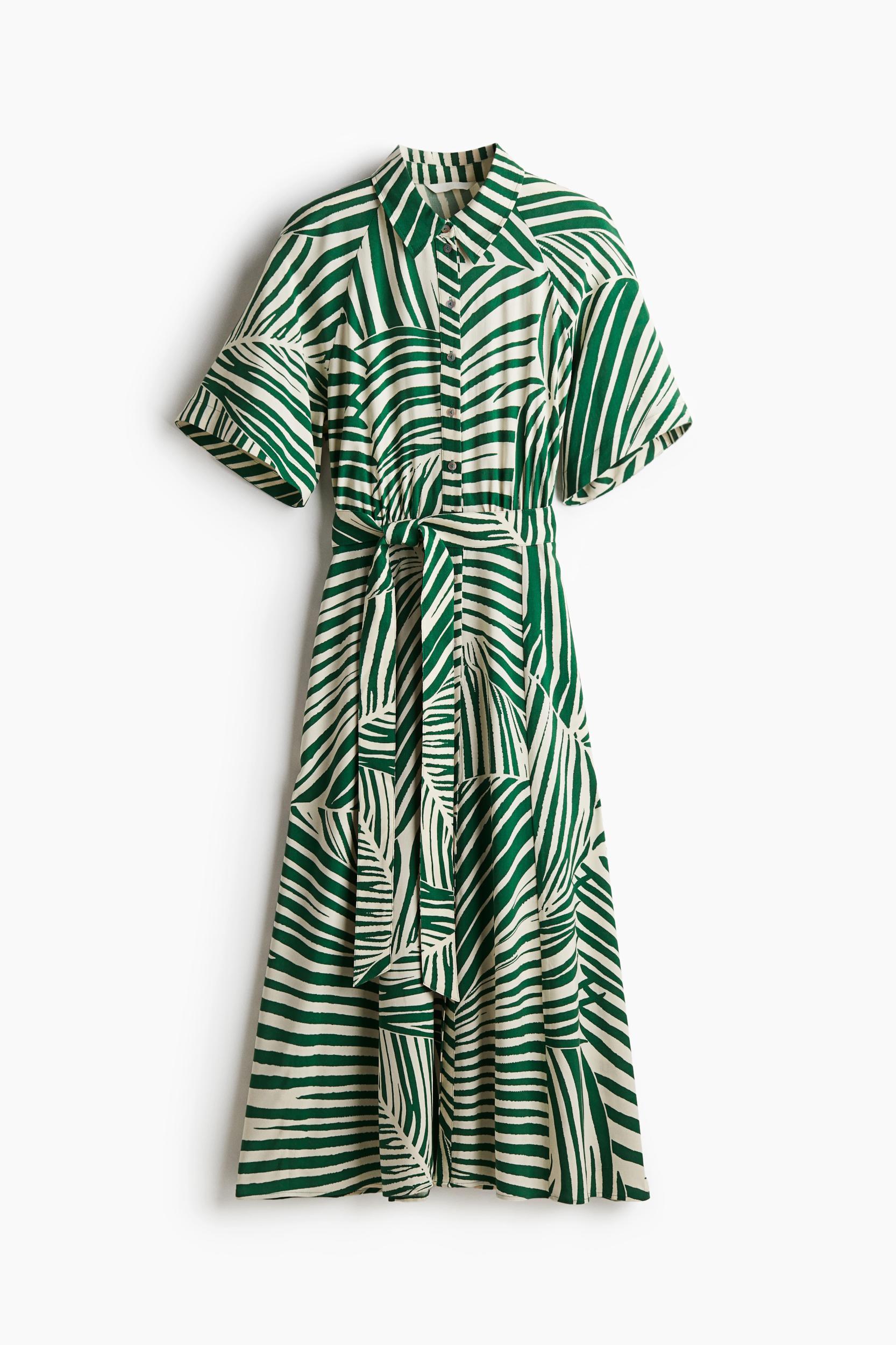 Tie-belt Shirt Dress Product Image