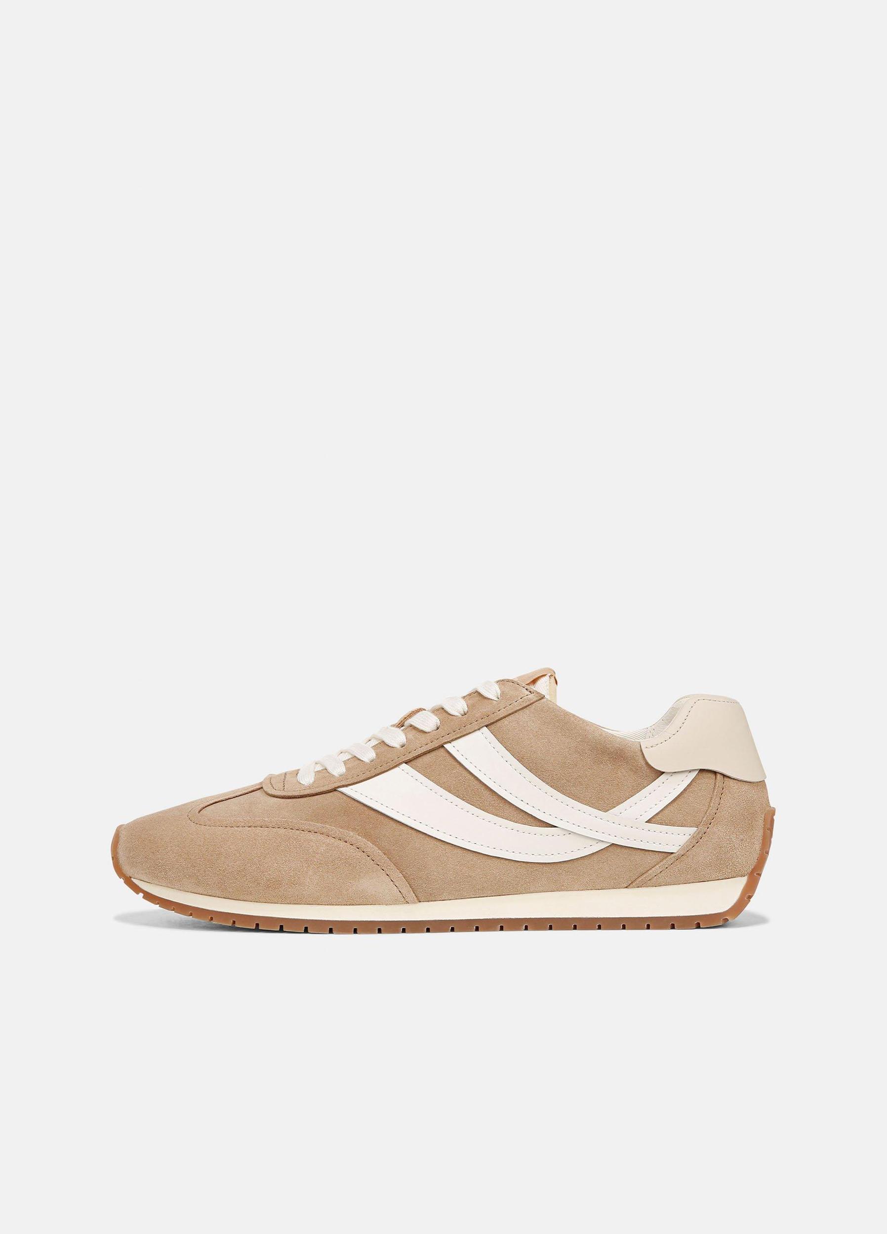 Mens Oasis Suede And Leather Runner Sneaker, New Camel/white Foam, Size 10.5 Vince Product Image