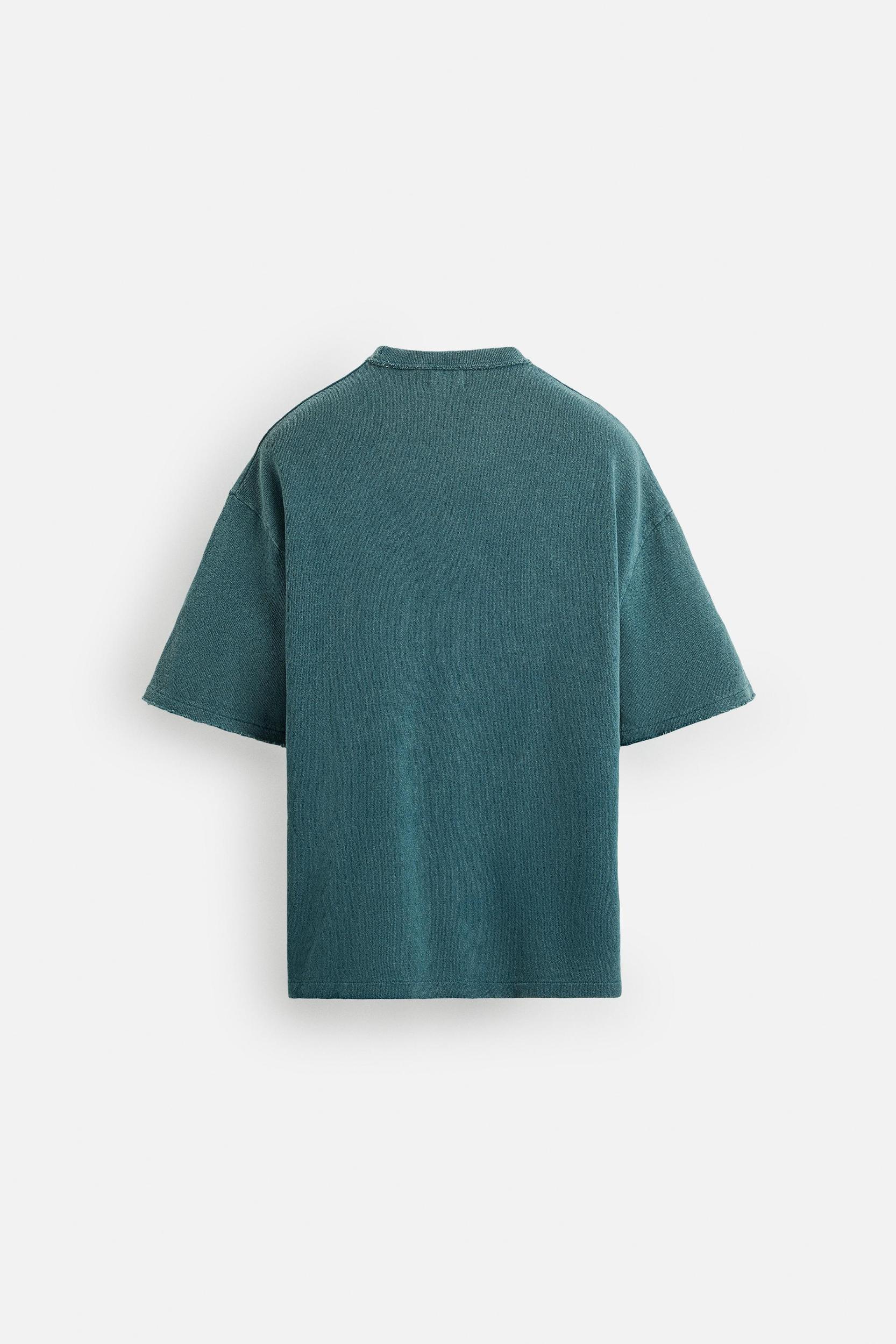WASHED PRINT KNIT T-SHIRT Product Image