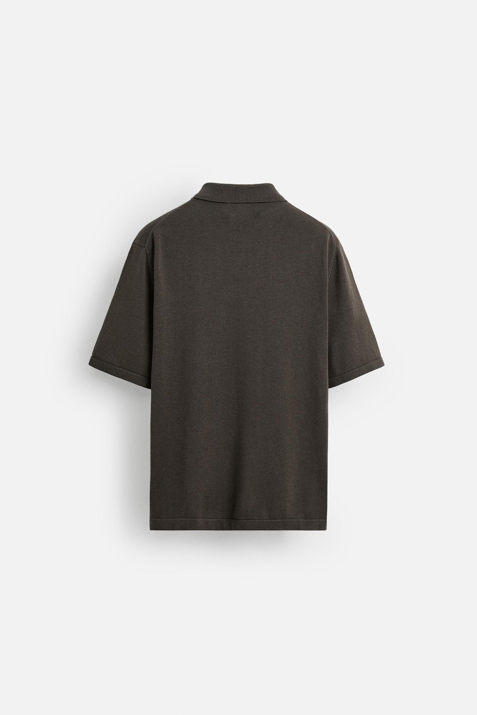 COTTON BLEND KNIT POLO SHIRT Product Image