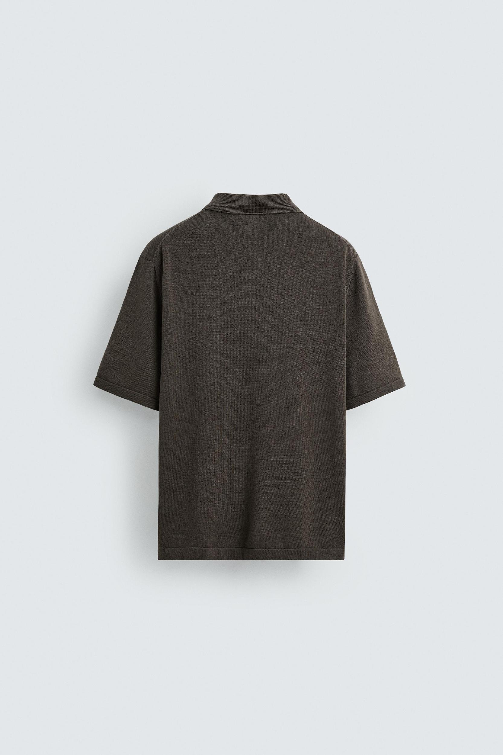 COTTON BLEND KNIT POLO SHIRT Product Image