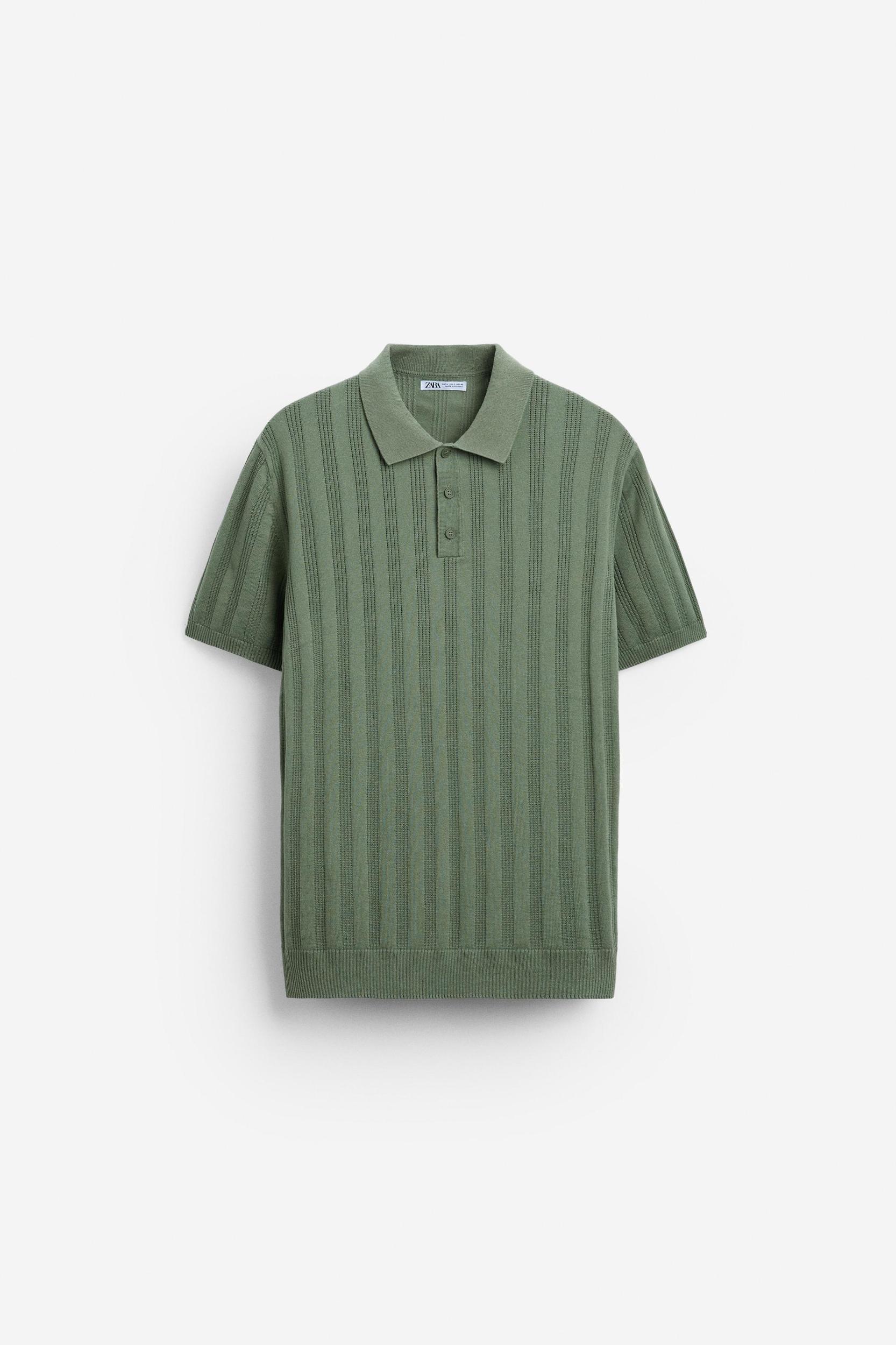 RIBBED KNIT POLO Product Image