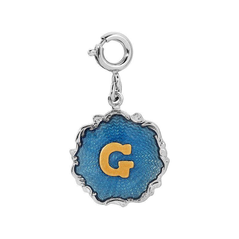 1928 Blue Enamel Initial Charm, Women's, Blue O Product Image