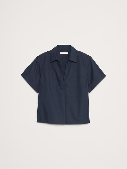 Poplin Cropped Popover Shirt Product Image