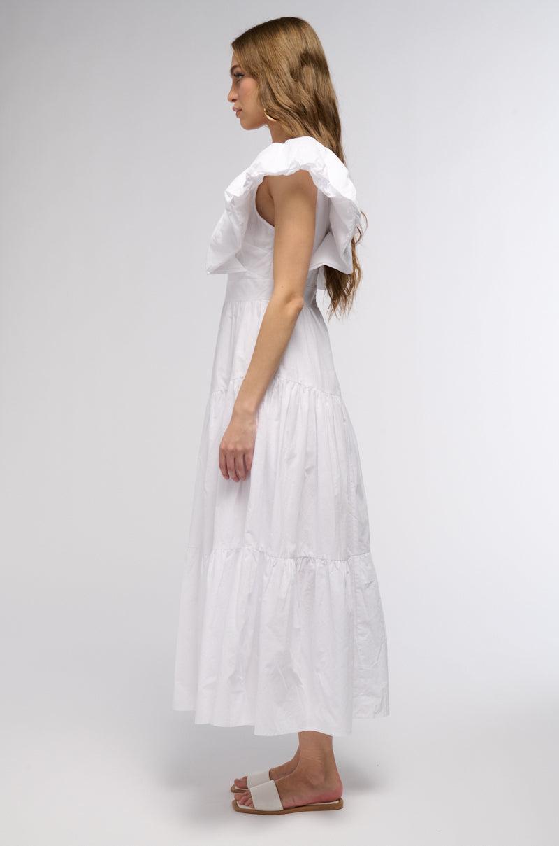 SUNDAY MARKET POPLIN CAP SLEEVE MAXI DRESS Product Image