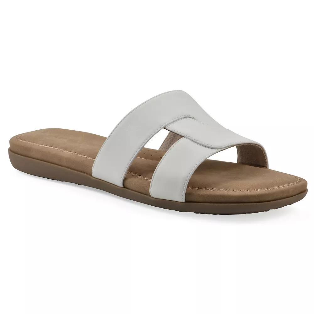 Nine West Matter Slip-on Embellished Women's Flat Sandals, Size: 7.5, Black Denim Product Image