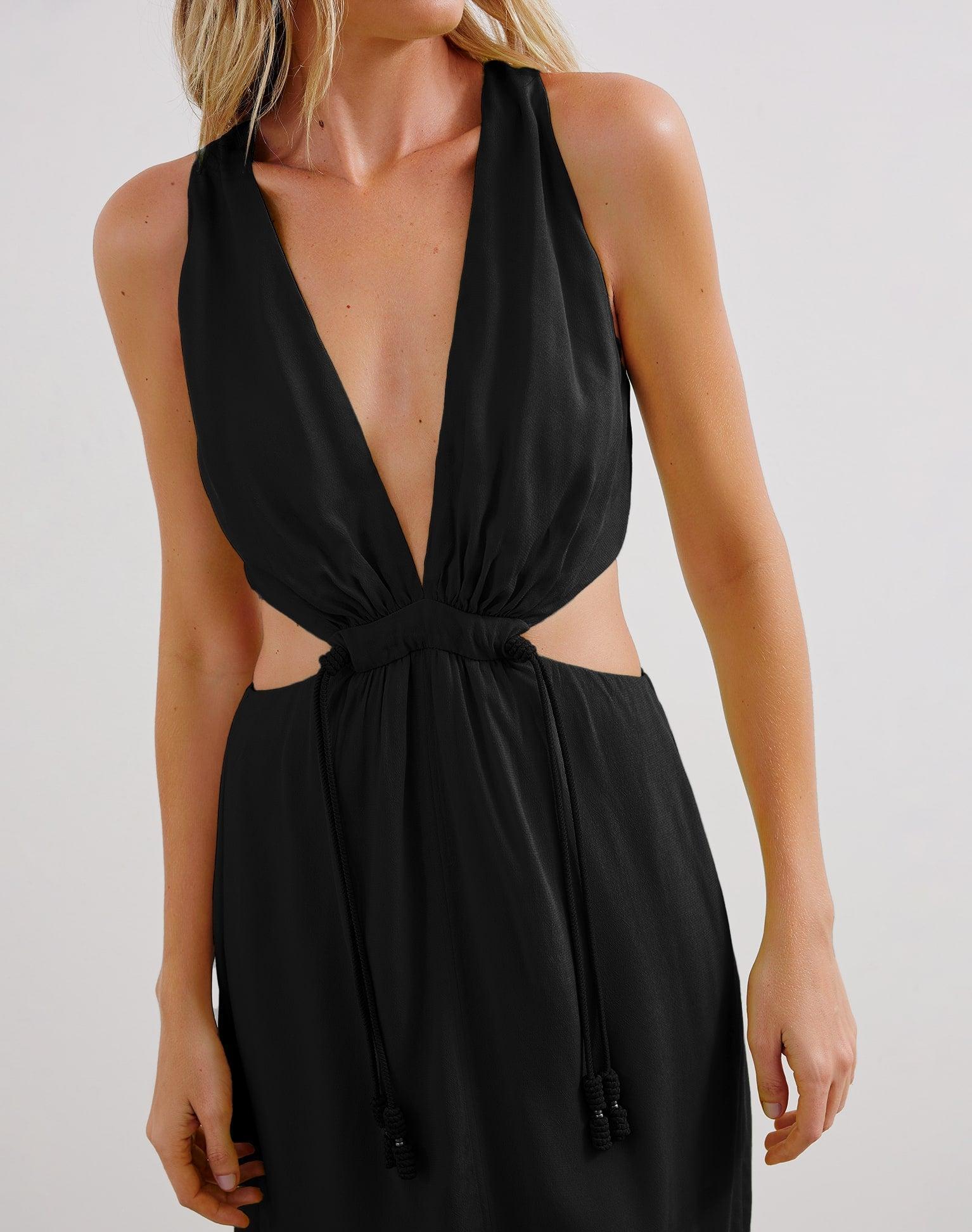 Nayara Detail Long Dress - Black Product Image