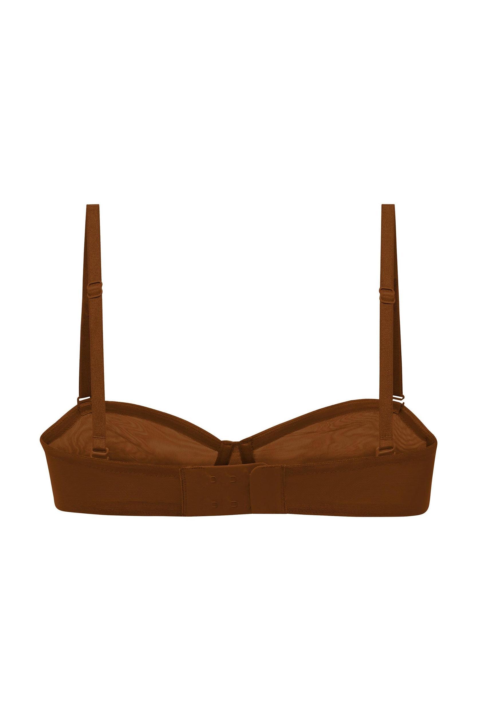 Soft Mesh Strapless Bra in Black Product Image