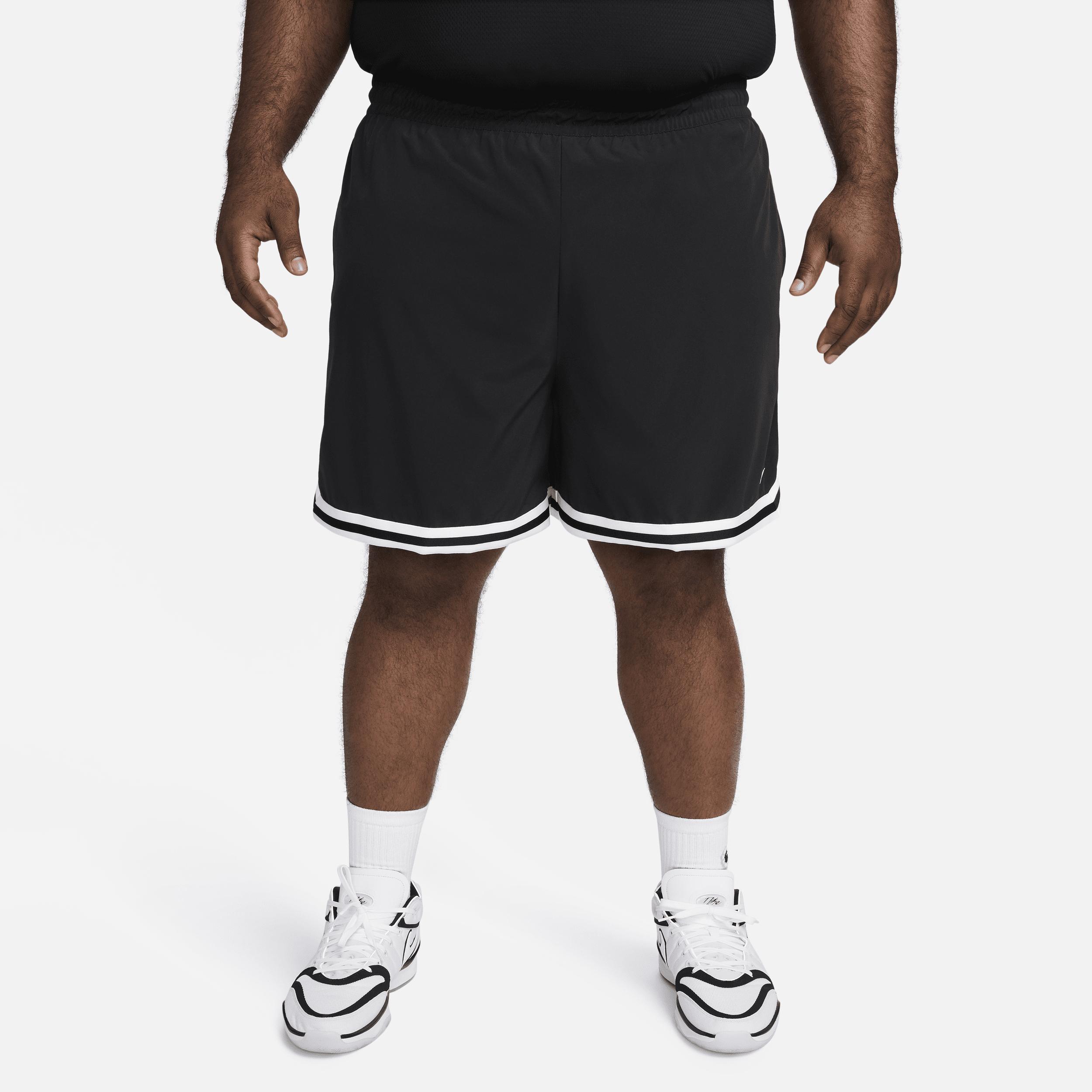 Nike Mens Dri-FIT DNA UV Woven 6 Basketball Shorts in Black/White Product Image