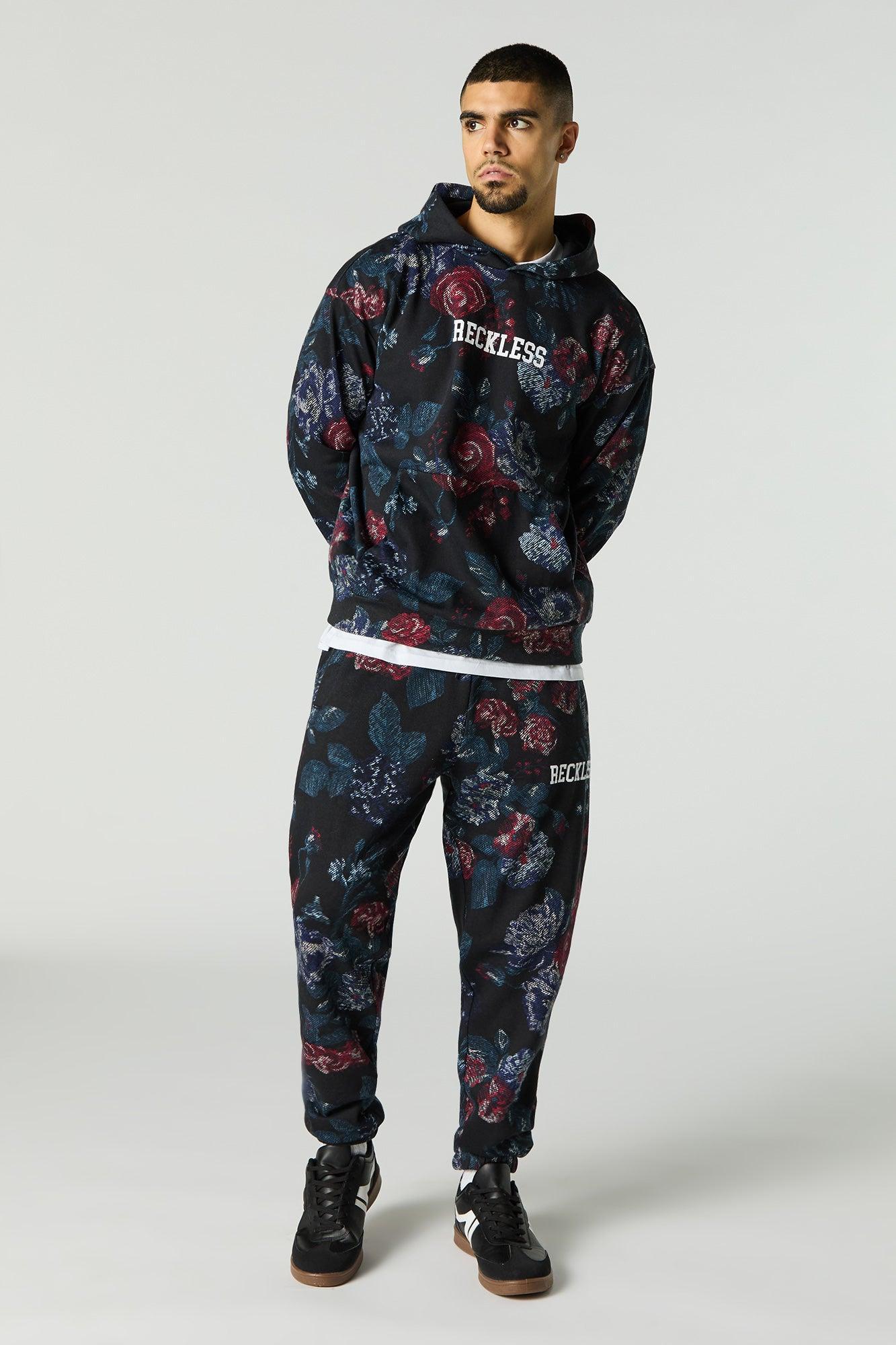 Floral Print Fleece Jogger Male Product Image
