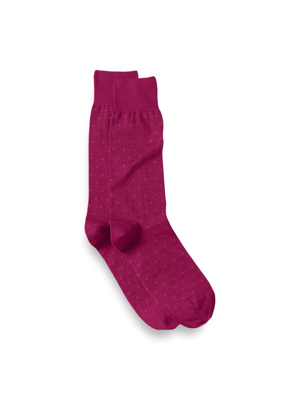 Dot Cotton Blend Sock - Berry Multi Product Image