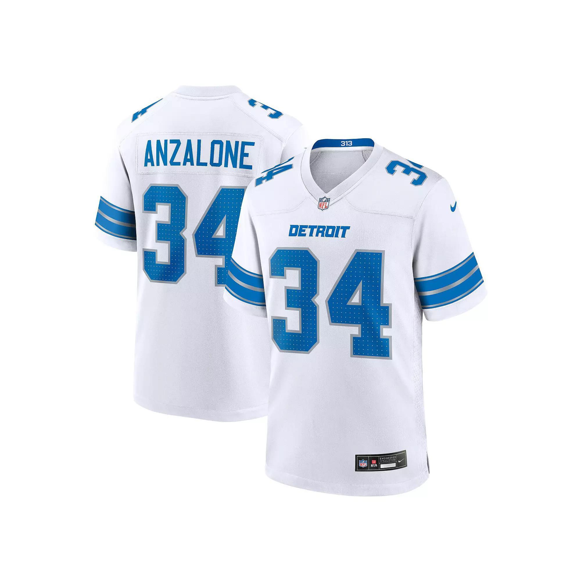 Alex Anzalone Detroit Lions Nike Men's NFL Game Football Jersey Product Image