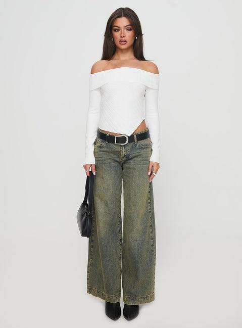 Brisa Long Sleeve Top White Product Image