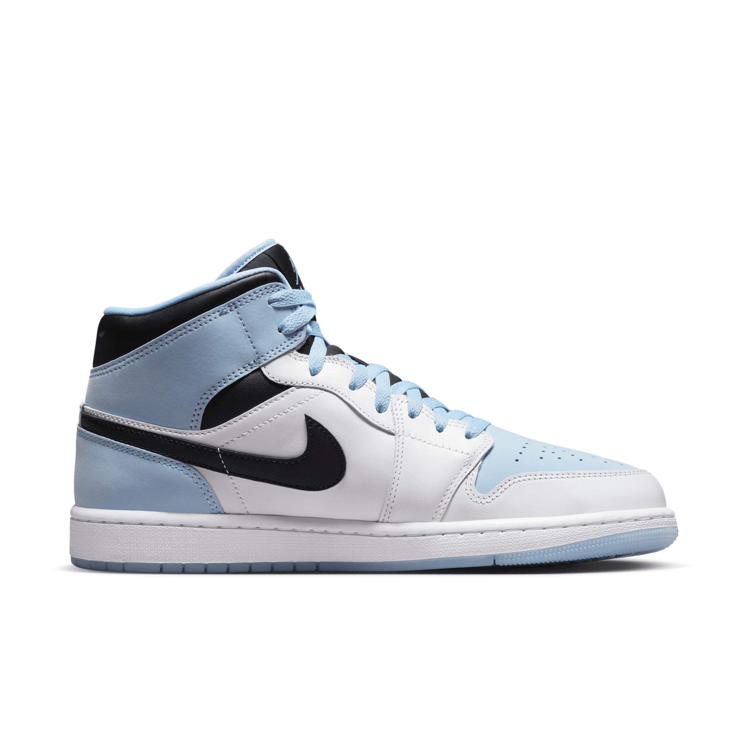 Jordan Mens AJ 1 Mid SE - Basketball Shoes White/Blue/Black Product Image