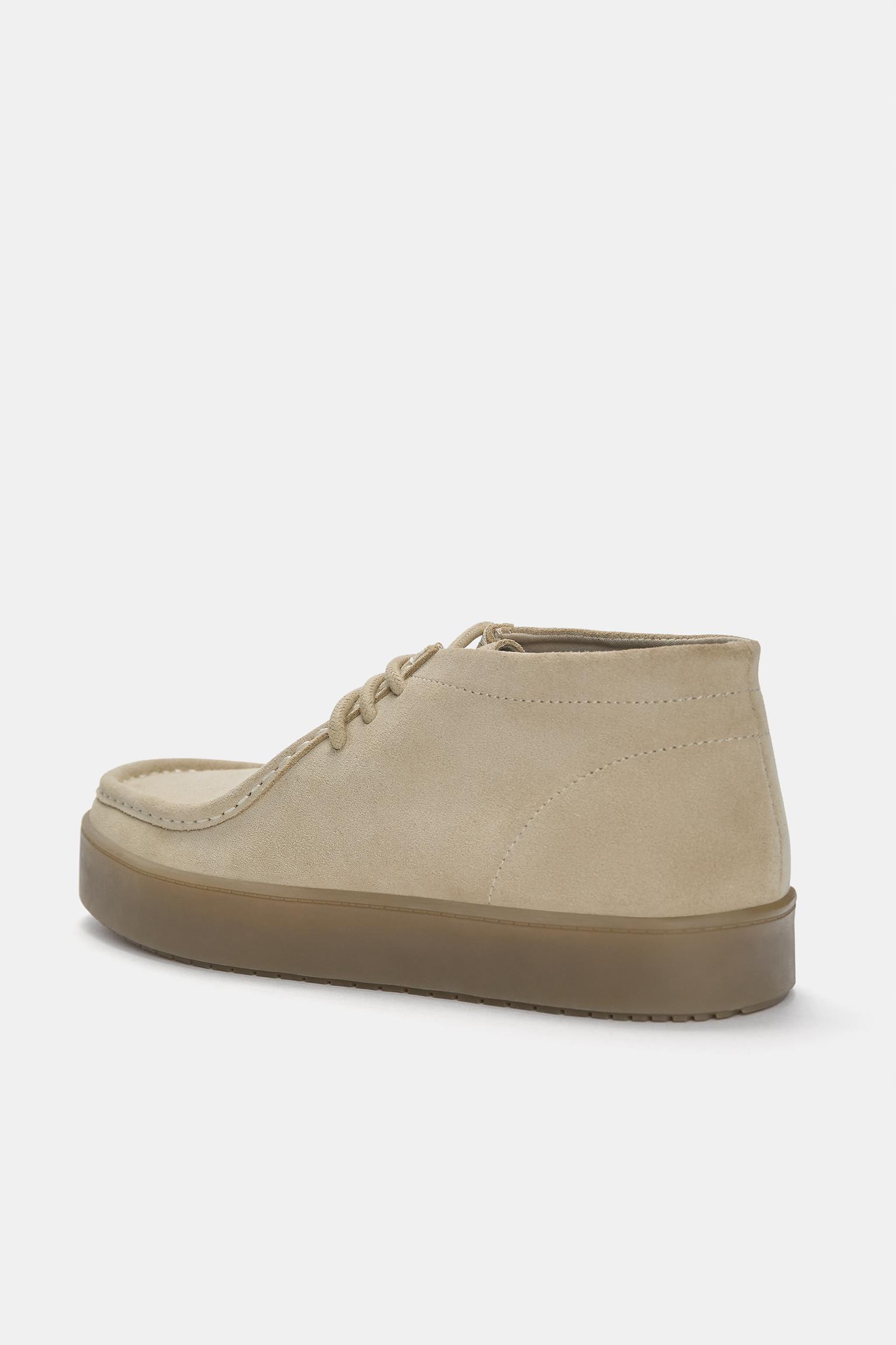 Leather high-top shoes Product Image