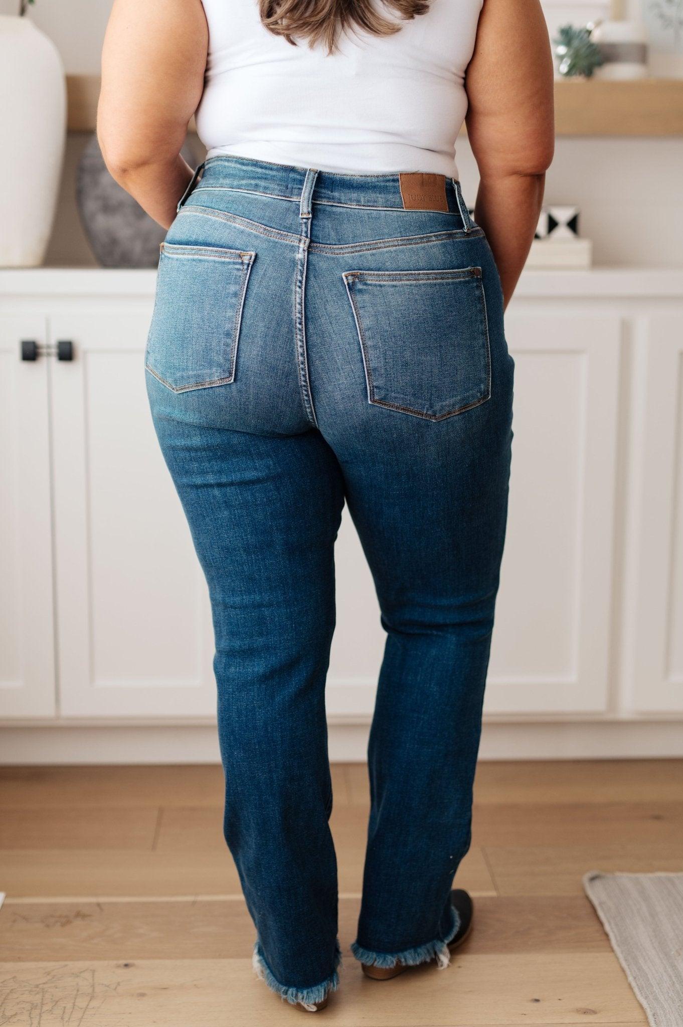 Morgan High Rise Distressed Straight Jeans (Online Exclusive) Product Image