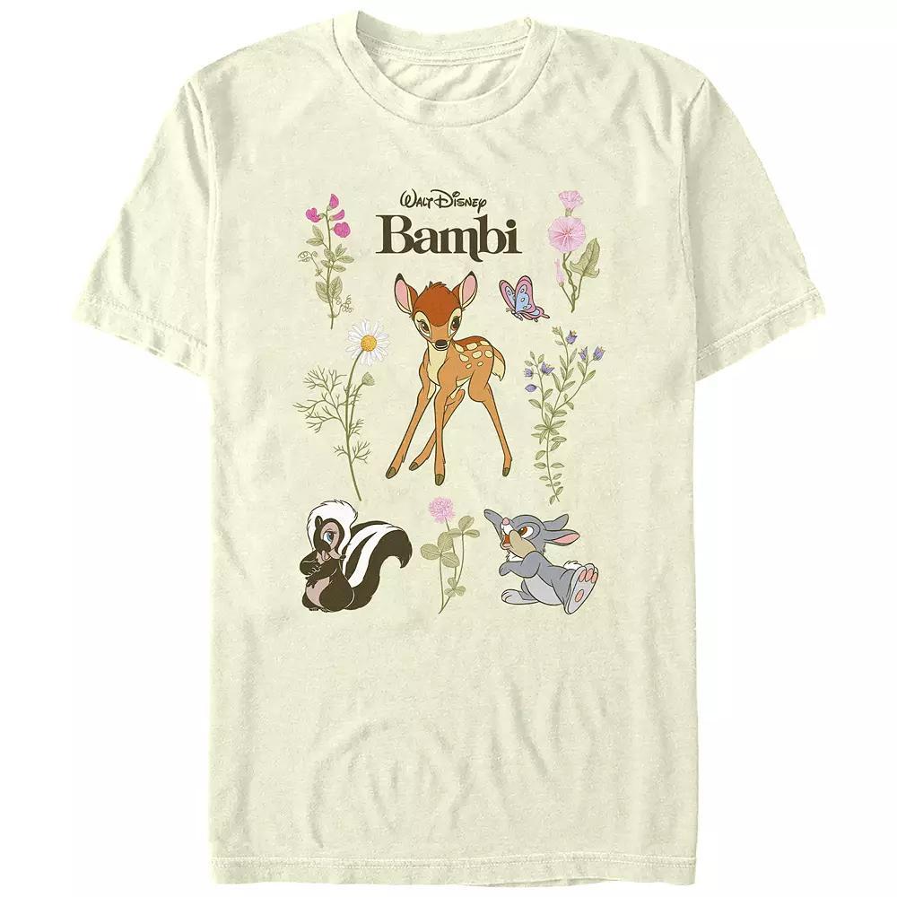 Disney's Bambi And Friends Poster Juniors' Graphic Tee, Women's, Size: Medium, Natural Product Image