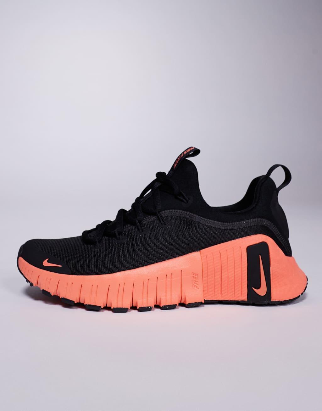 Nike Training Free Metcon 6 sneakers in black and orange Product Image