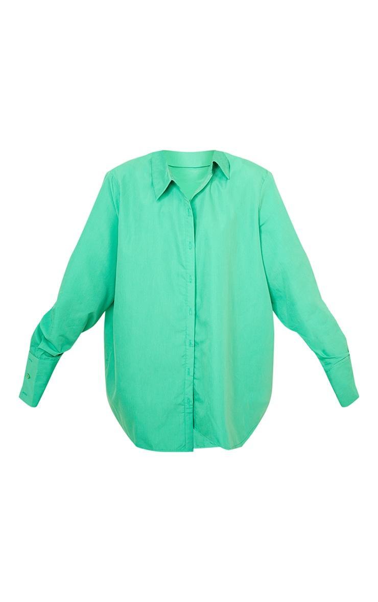 Green Oversized Cuff Shirt Product Image
