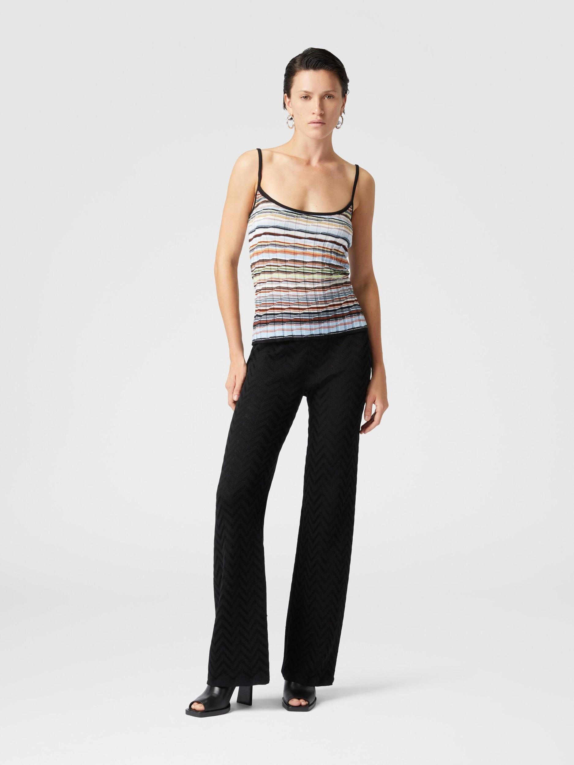 Tonal chevron pattern straight trousers Product Image