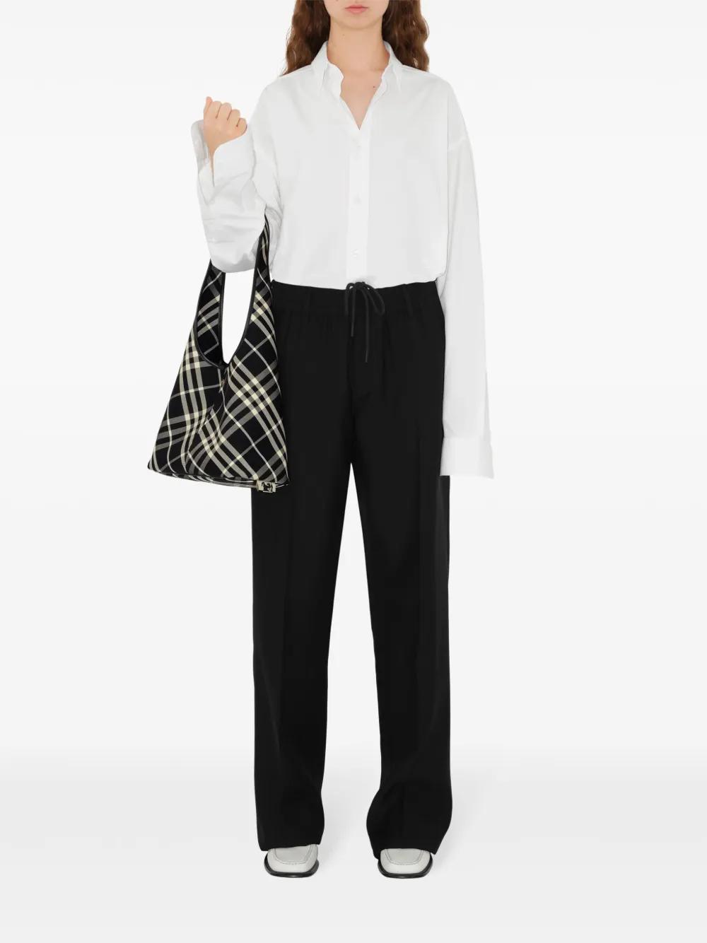 BURBERRY Small Check Shoulder Bag In Black Product Image