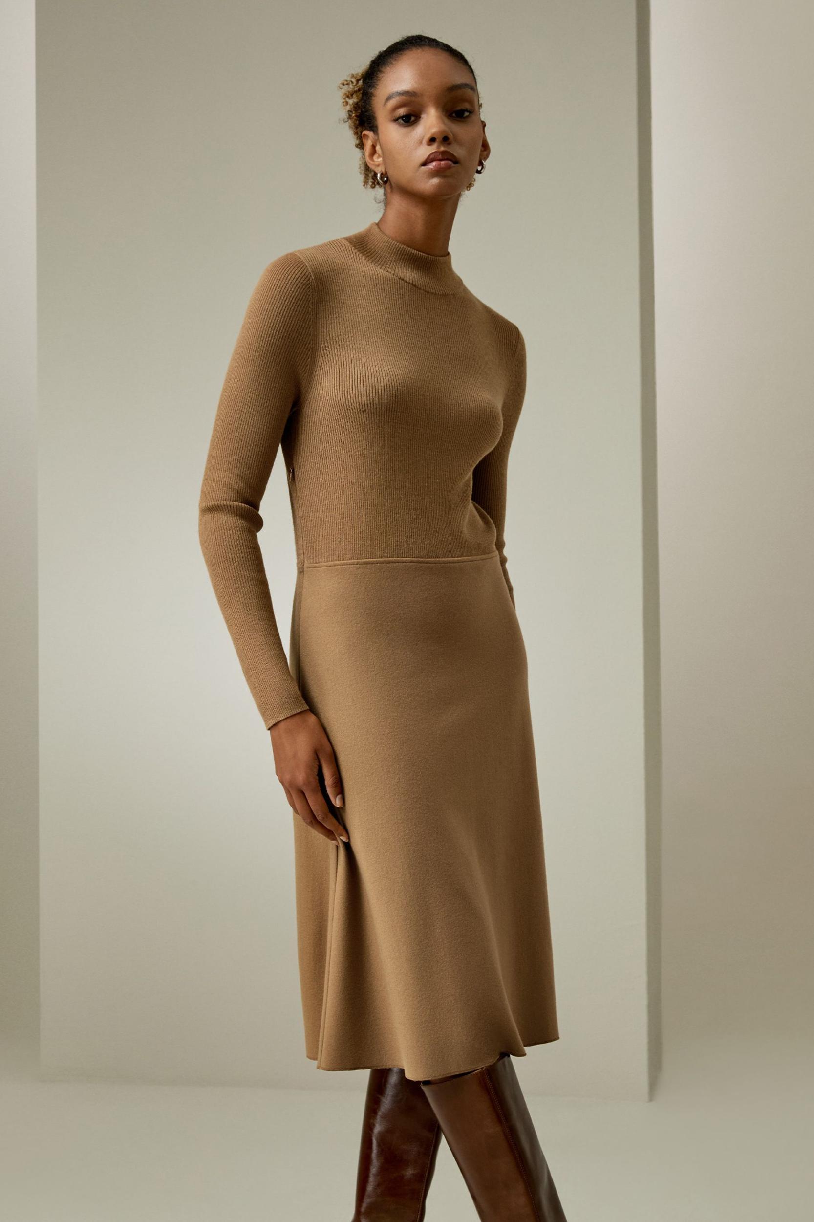 Slim Fit Wool Dress Product Image