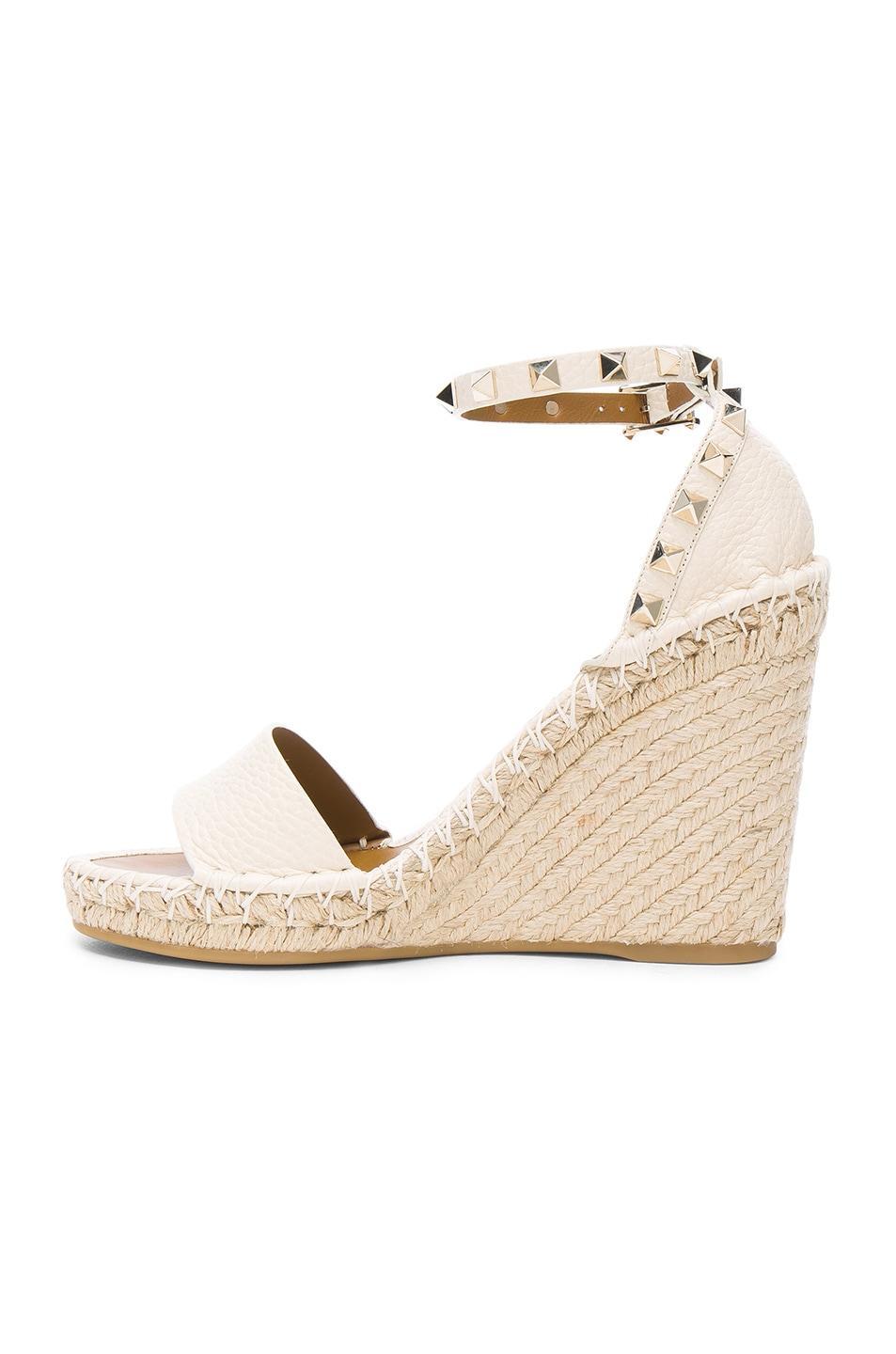 Leather Rockstud Espadrilles Product Image