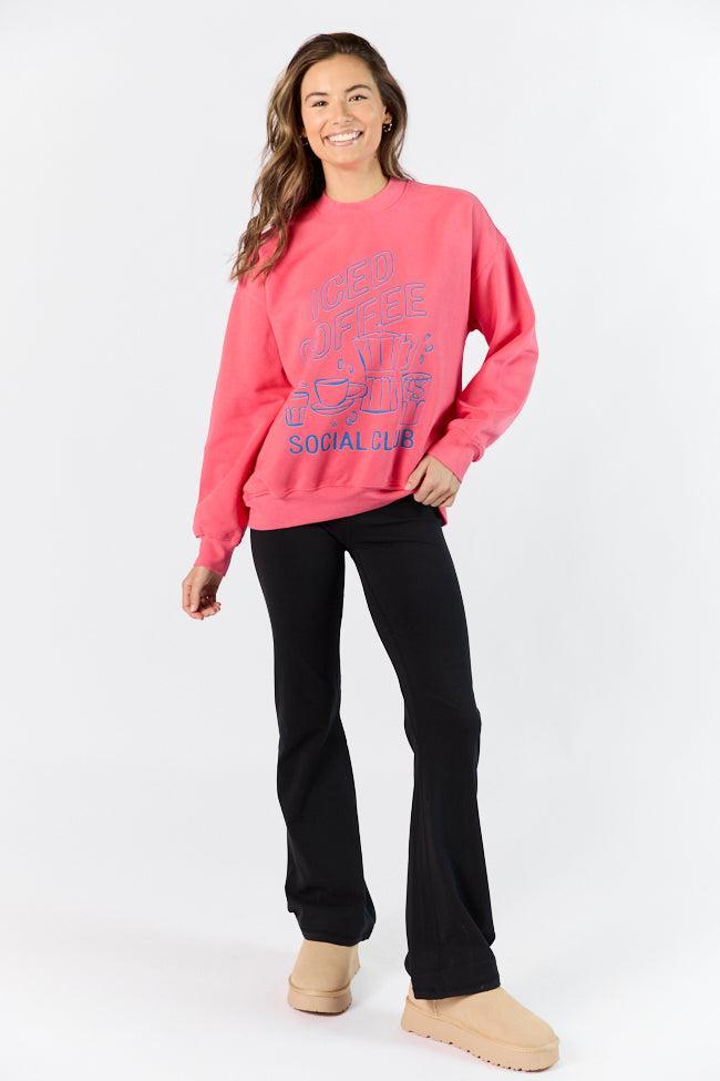 Iced Coffee Light Red Graphic Sweatshirt Product Image