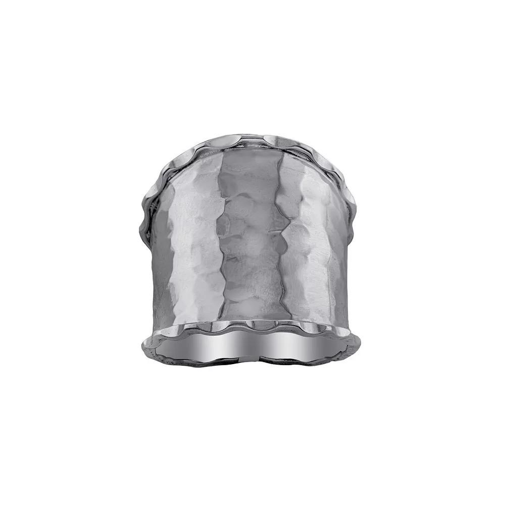 Main and Sterling Sterling Silver Wide Hammered Ring, Women's, Size: 8 Product Image