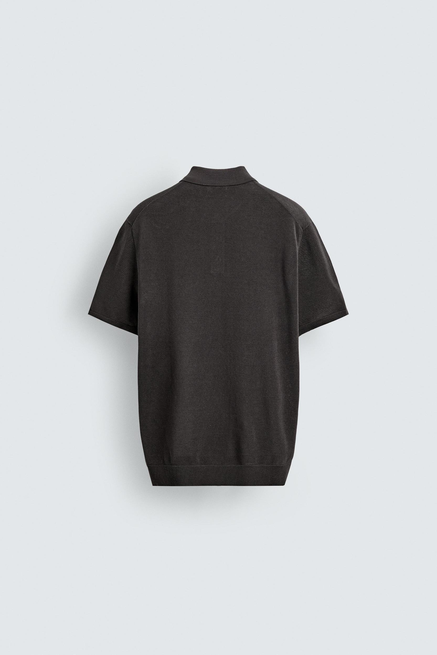 TEXTURED KNIT POLO SHIRT Product Image