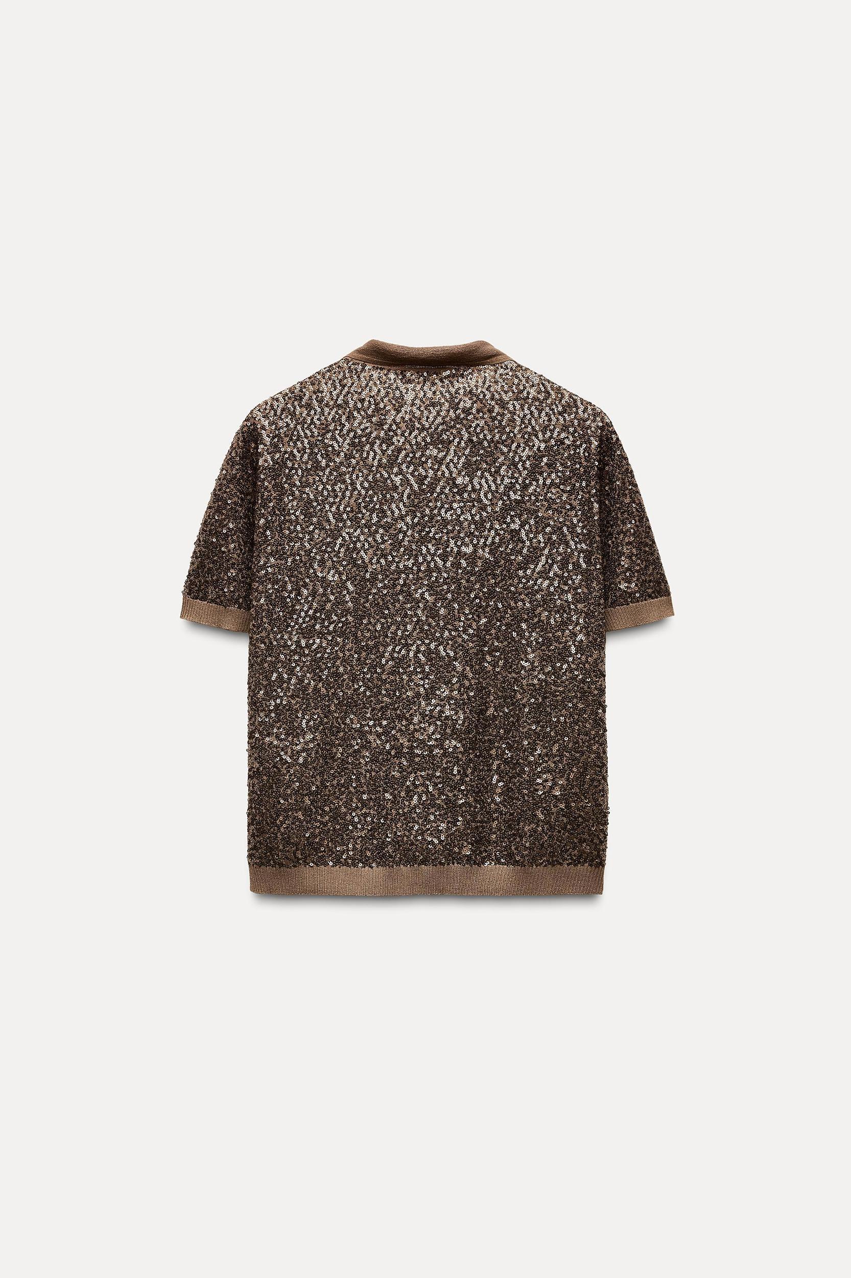 SEQUIN KNIT TOP Product Image