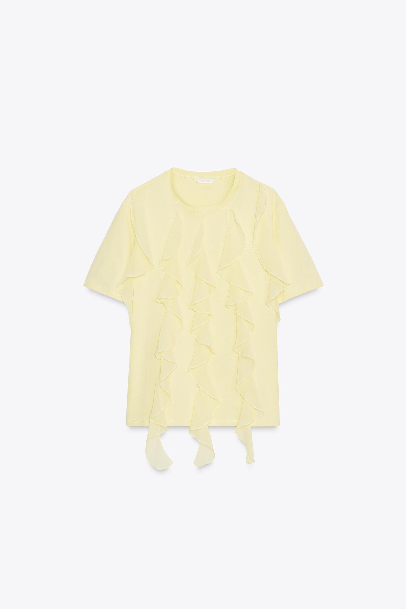 FRONT RUFFLE T-SHIRT Product Image