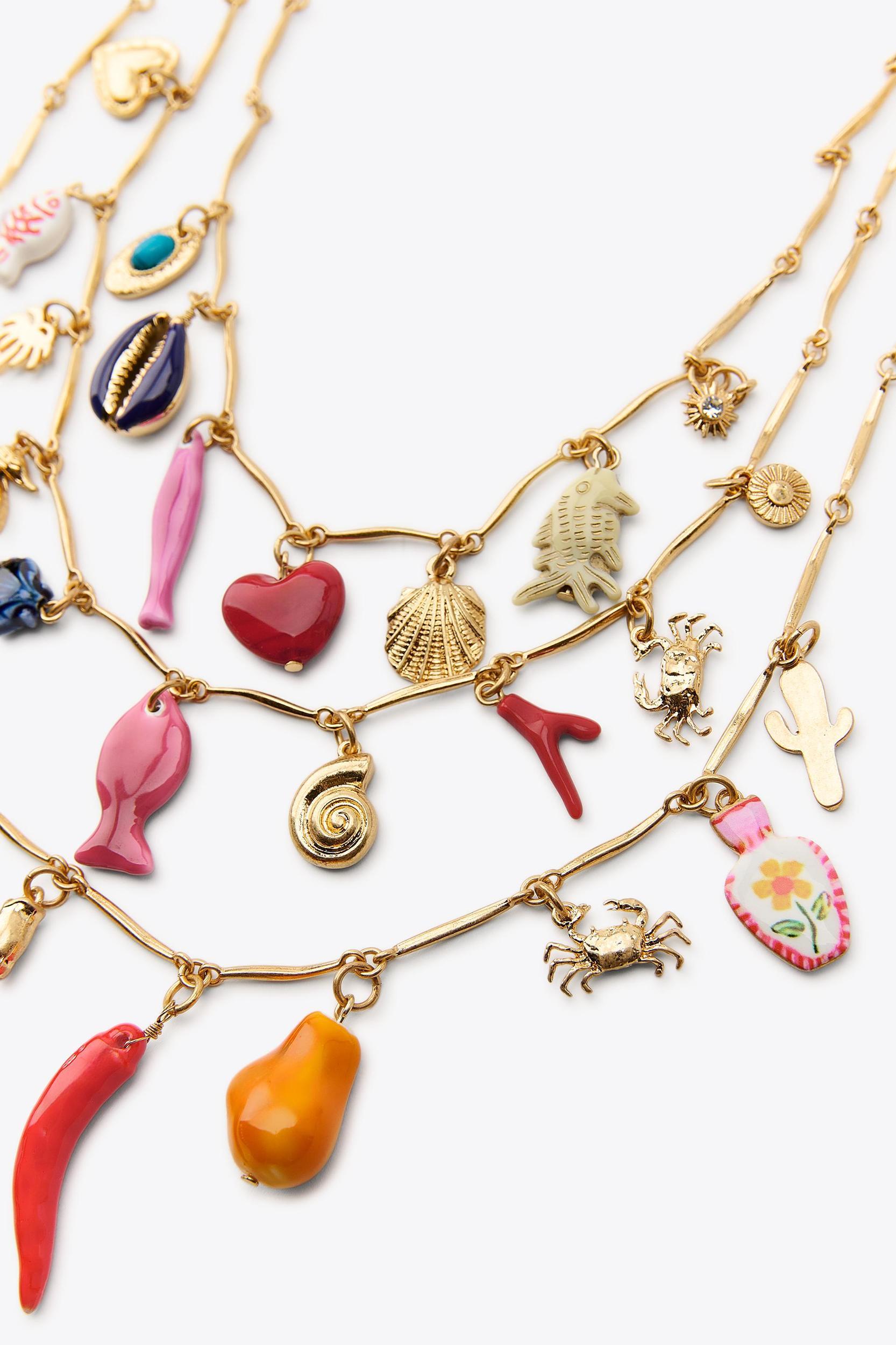 3 PACK OF METAL CHARM NECKLACES Product Image