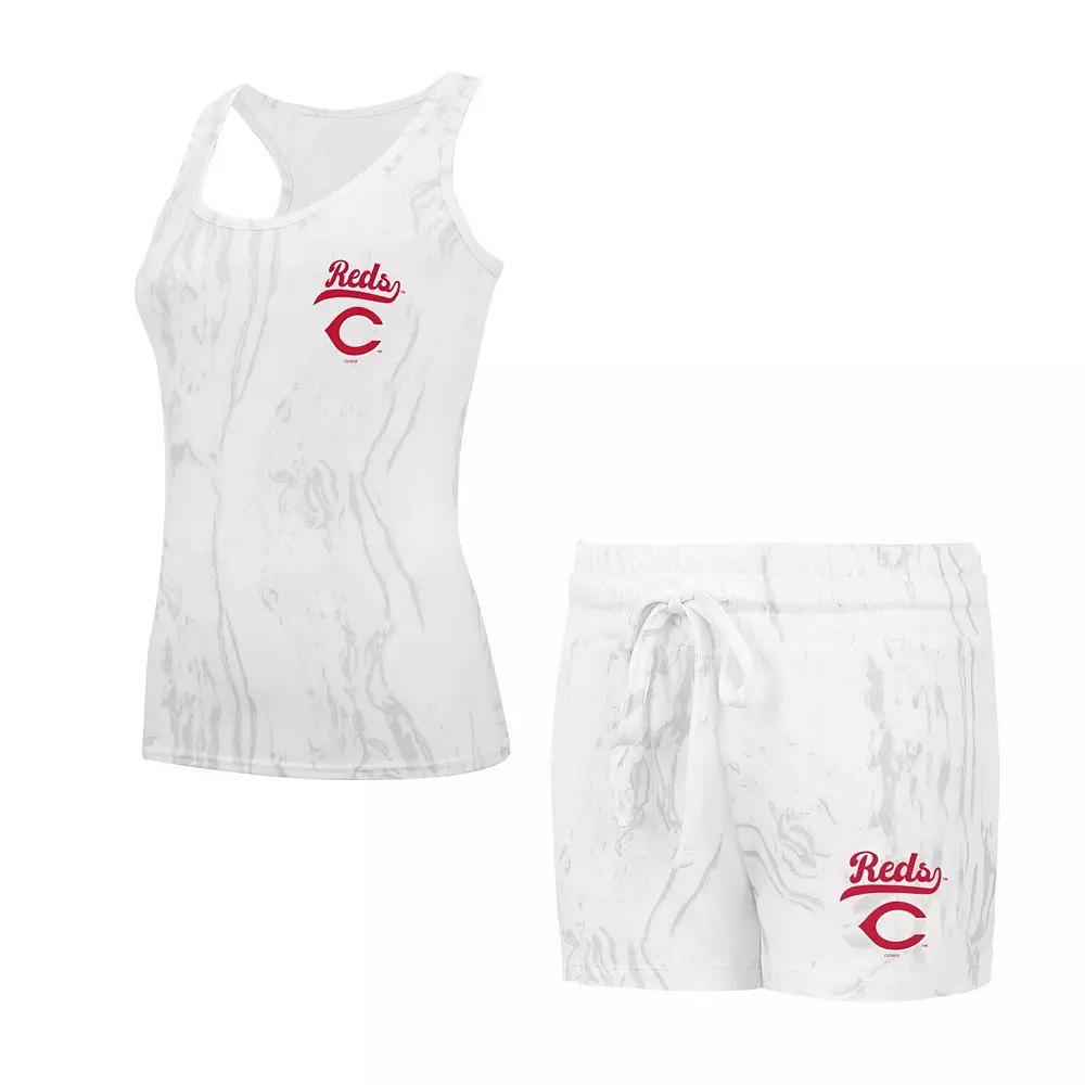 Women's Concepts Sport Cincinnati Reds Quartz Tank Top & Shorts Set, Size: Large, Red Beige Product Image